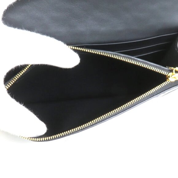 Auth BURBERRY Long Wallet Black Leather/Goldton - Picture 4 of 8